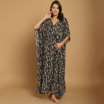 Printed V-Neck Kaftan Maternity Nightdress